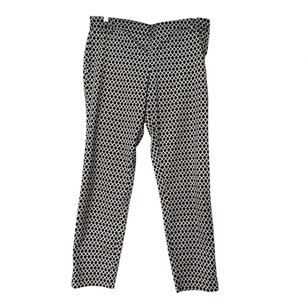 H&M Black White Women’s Ankle Pants Fall Winter Workwear‎ Professional Casual 10